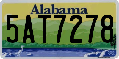 AL license plate 5AT7278