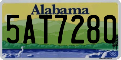 AL license plate 5AT7280