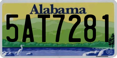 AL license plate 5AT7281