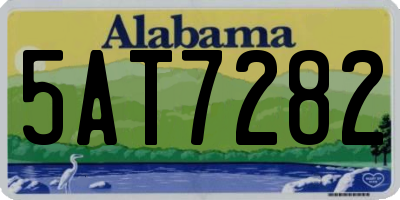 AL license plate 5AT7282