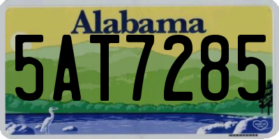 AL license plate 5AT7285