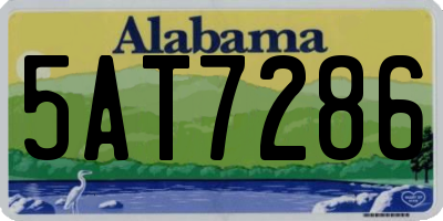AL license plate 5AT7286