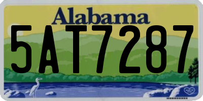 AL license plate 5AT7287