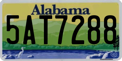 AL license plate 5AT7288