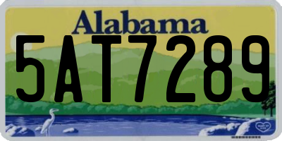 AL license plate 5AT7289