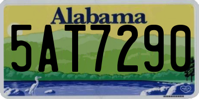 AL license plate 5AT7290