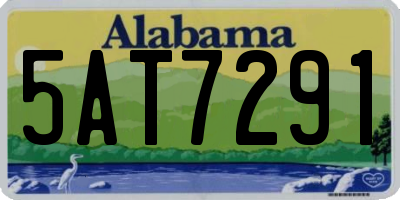 AL license plate 5AT7291