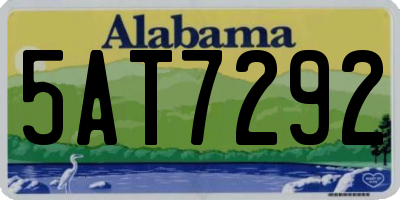 AL license plate 5AT7292