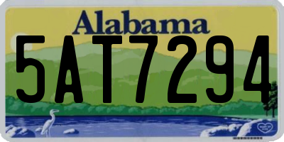 AL license plate 5AT7294