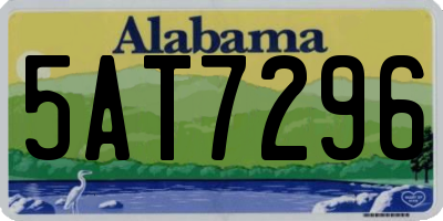 AL license plate 5AT7296