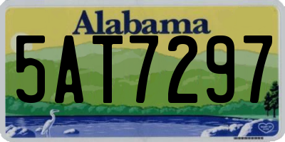 AL license plate 5AT7297
