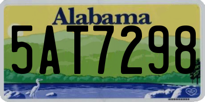 AL license plate 5AT7298