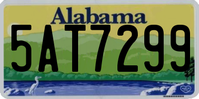 AL license plate 5AT7299