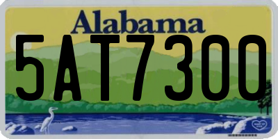 AL license plate 5AT7300