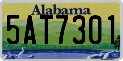 AL license plate 5AT7301