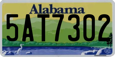 AL license plate 5AT7302