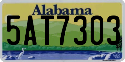 AL license plate 5AT7303