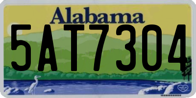 AL license plate 5AT7304
