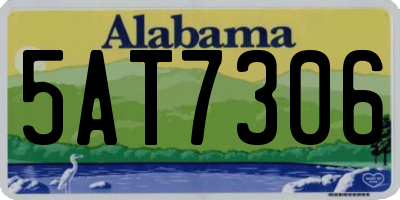 AL license plate 5AT7306