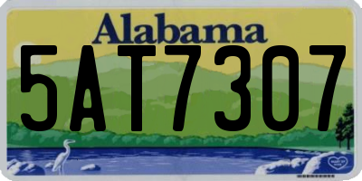 AL license plate 5AT7307