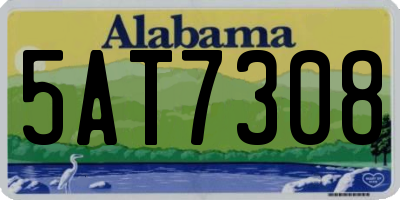 AL license plate 5AT7308