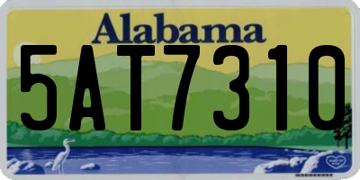 AL license plate 5AT7310