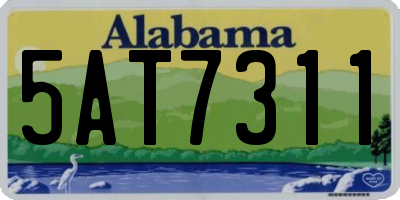 AL license plate 5AT7311