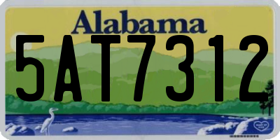 AL license plate 5AT7312