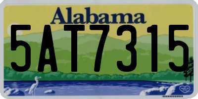 AL license plate 5AT7315