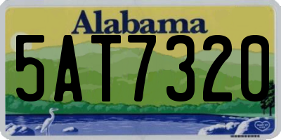AL license plate 5AT7320