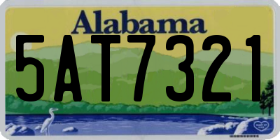 AL license plate 5AT7321