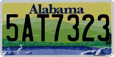 AL license plate 5AT7323