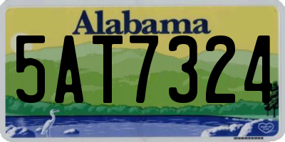 AL license plate 5AT7324