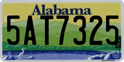 AL license plate 5AT7325