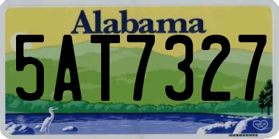 AL license plate 5AT7327