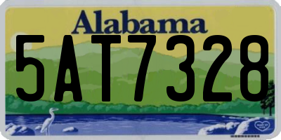AL license plate 5AT7328