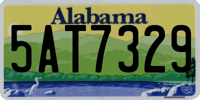 AL license plate 5AT7329