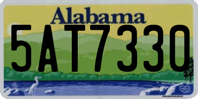 AL license plate 5AT7330