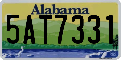 AL license plate 5AT7331