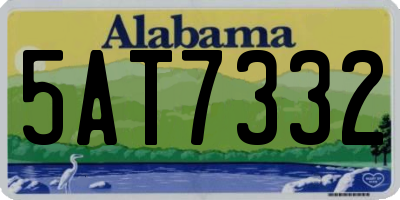 AL license plate 5AT7332