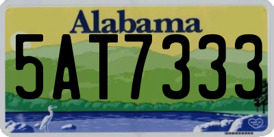 AL license plate 5AT7333