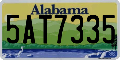 AL license plate 5AT7335