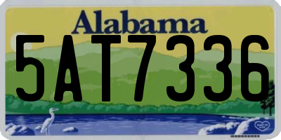 AL license plate 5AT7336