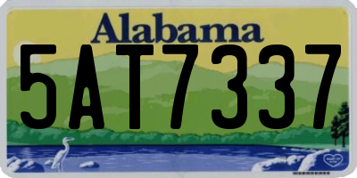 AL license plate 5AT7337