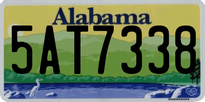 AL license plate 5AT7338
