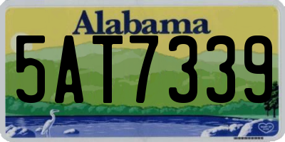 AL license plate 5AT7339
