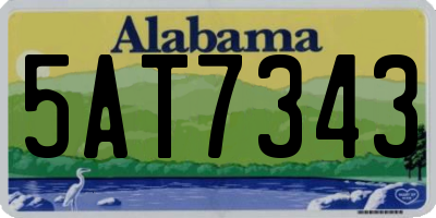 AL license plate 5AT7343