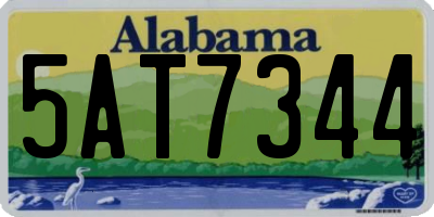 AL license plate 5AT7344