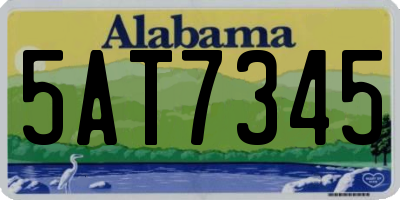 AL license plate 5AT7345