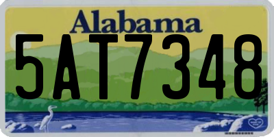 AL license plate 5AT7348
